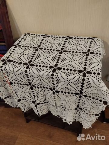 Вязаная скатерть крючком