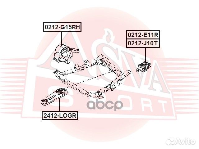 Опора двигателя nissan/infiniti nissan almera