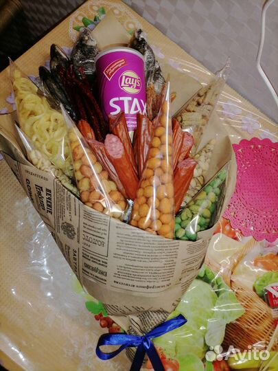 Мужские съедобные букеты