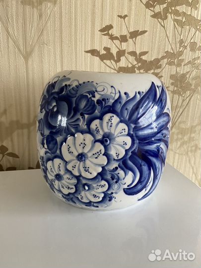 Ваза для цветов гжель