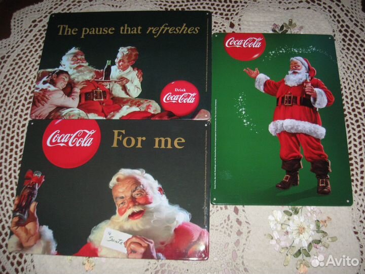 Шильда на жести реклама Coca Cola Германия