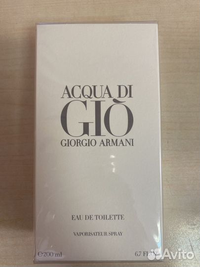 Giorgio armani acqua di gioia 200 духи оригинал