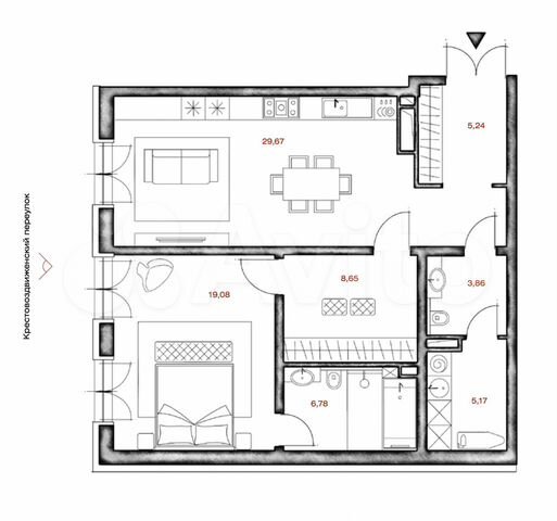 1-к. квартира, 78,5 м², 3/7 эт.