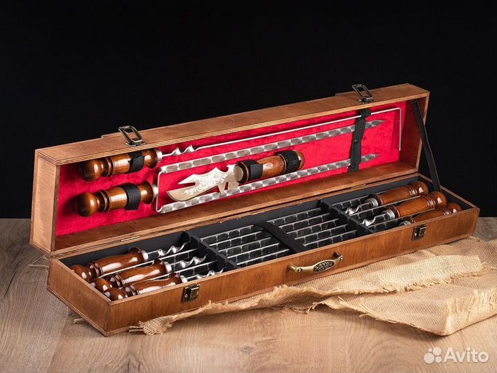 Набор шампуров в кейсе. Шашлычный набор