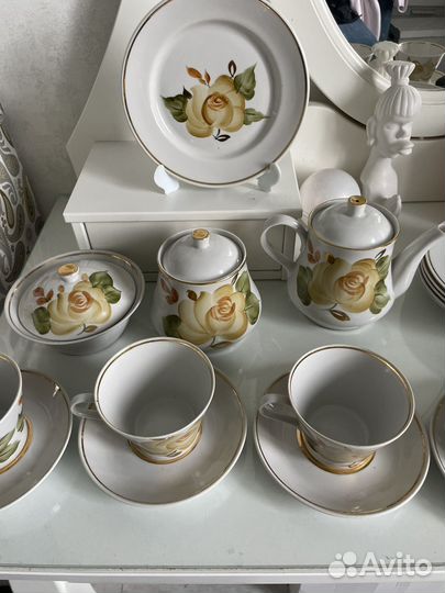 Сервиз чайный СССР фарфор винтаж