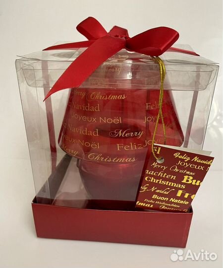 Рождественская свеча в стеклянном абажуре