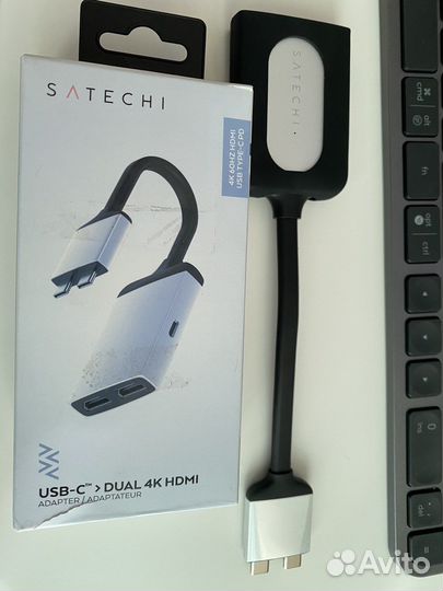 Адаптер Satechi USB-C Dual hdmi Adapter