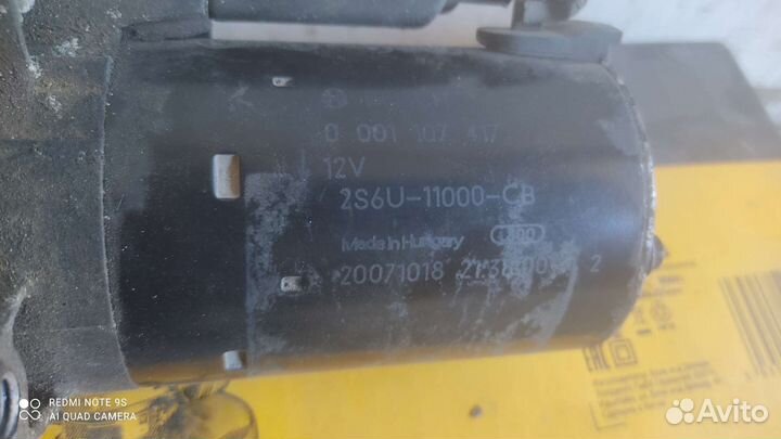 Стартер ford fiesta/fusion 2006г.1.6 бензин