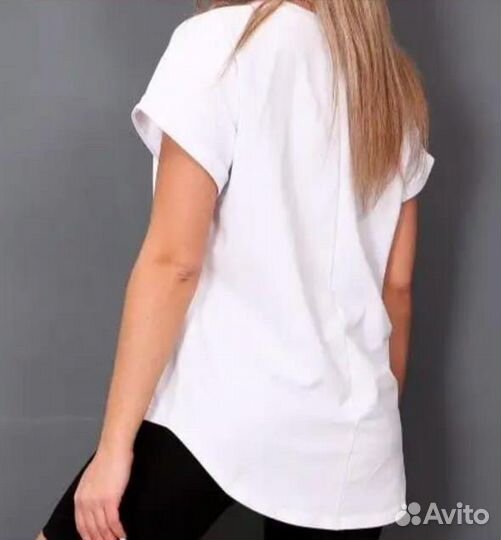 Футболка женская оверсайз белая