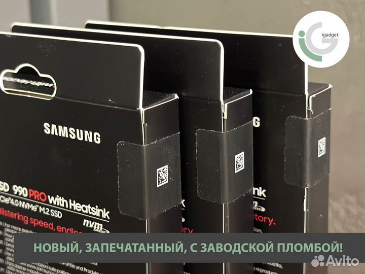 SSD Samsung 990 Pro with Heatsink 1TB
