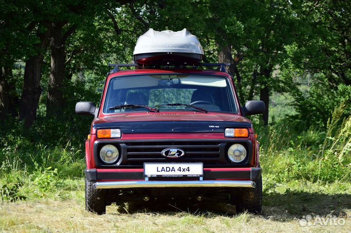 Автобокс на крышу Лада Нива 410 л Серый