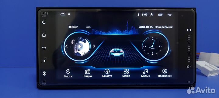 Магнитола 200 100 2 din на андроиде Тойота