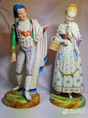 Большие, парные статуэтки Jean Gille (Жан Гилле)