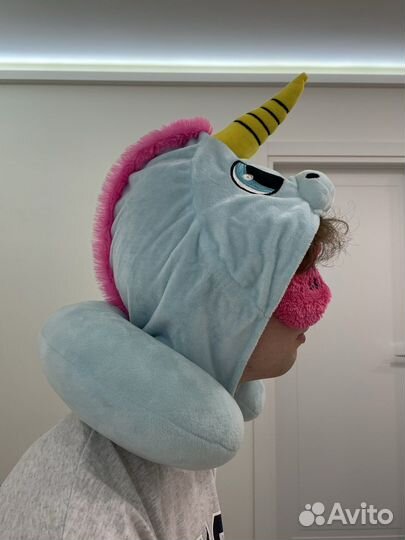 Подушка для самолета единорог