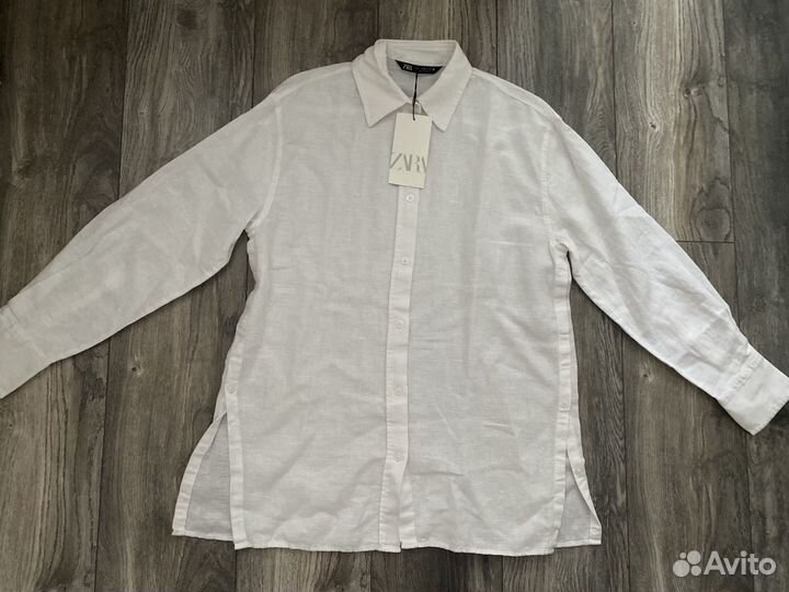 Белая рубашка лён