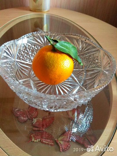 Ваза для фруктов хрусталь диам 21 см