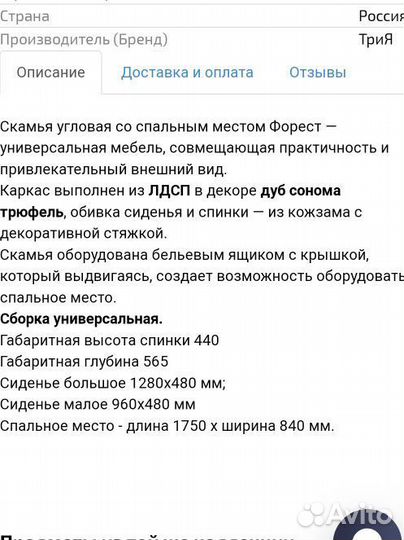 Кухонный уголок со спальным местом