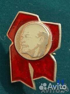 Значок Ленин на банте