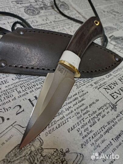 Шейный нож, мини нож х12мф/граб