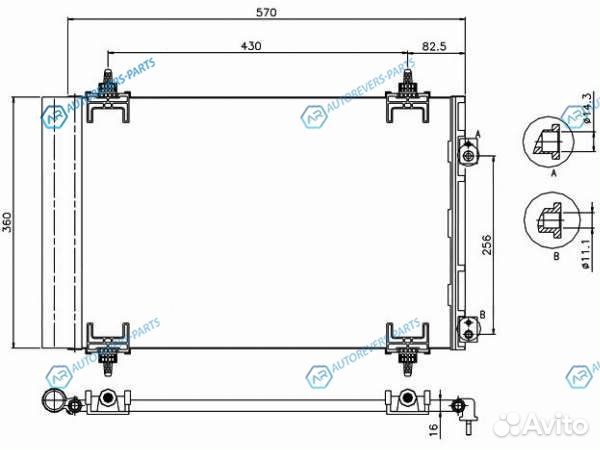 ST-PG38-394-0 Радиатор кондиционера peugeot 308 07