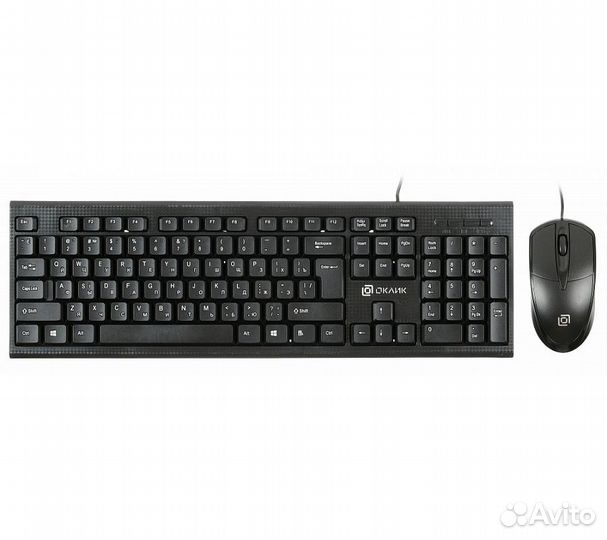 Клавиатура + мышь Оклик 640M, черный