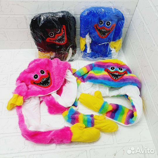 Шапка ушки попрыгушки светяшки Хаги