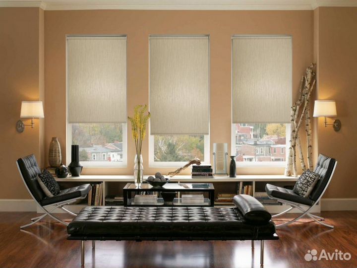 Рулонные шторы в кассете римские шторы плиссе