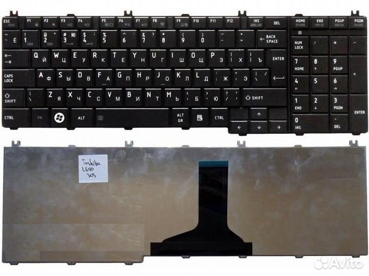 Клавиатура для ноутбука Toshiba C650 C655 L650