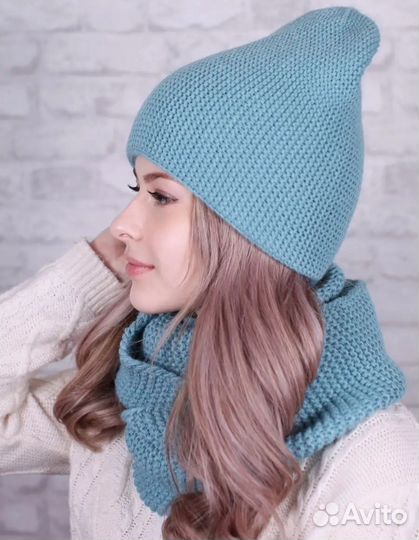 Комплект шапка и снуд женский новый