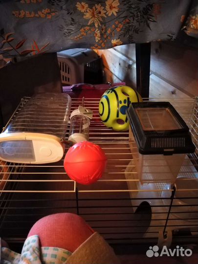 Клетка, поилки, кормушка игрушка, и др