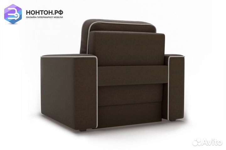 Кресло еврокнижка Берген коричневое