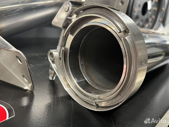 Прямоточный полный тихий выхлоп 76 мм BRP Maverck