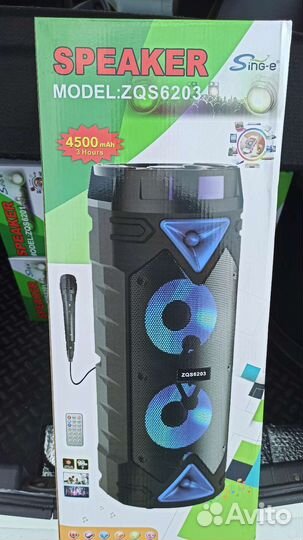 Портативная колонка ZQS-6201 bluetooth 30Вт