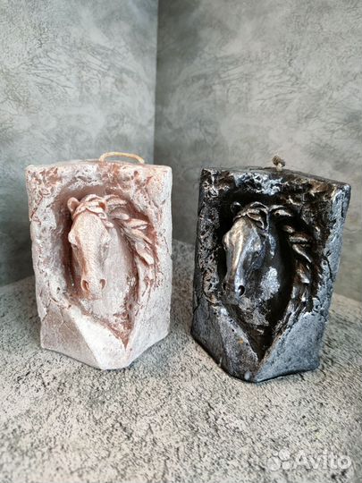 Свеча тотэмная Лошадь в камне