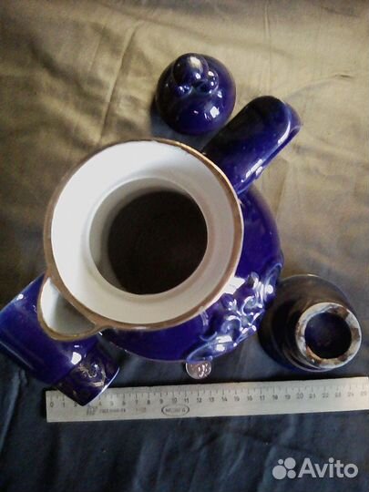 Кувшин/стаканы/н-р д/воды-сока/1972/Кобальт