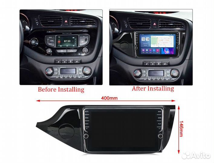 Магнитола Киа Сид 2 2012-2018 Андроид 12 DSP 4g