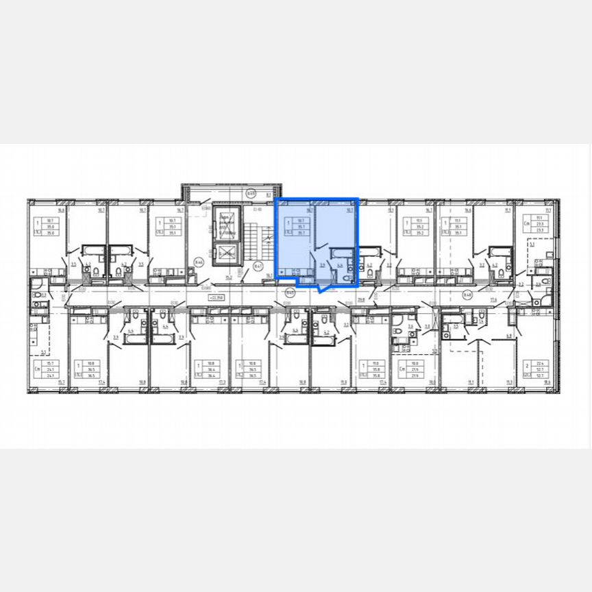1-к. квартира, 35,7 м², 6/12 эт.
