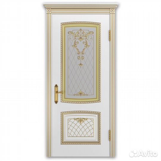 Двери белые с золотом в рассрочку