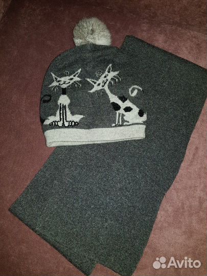 Комплект шапка и шарф