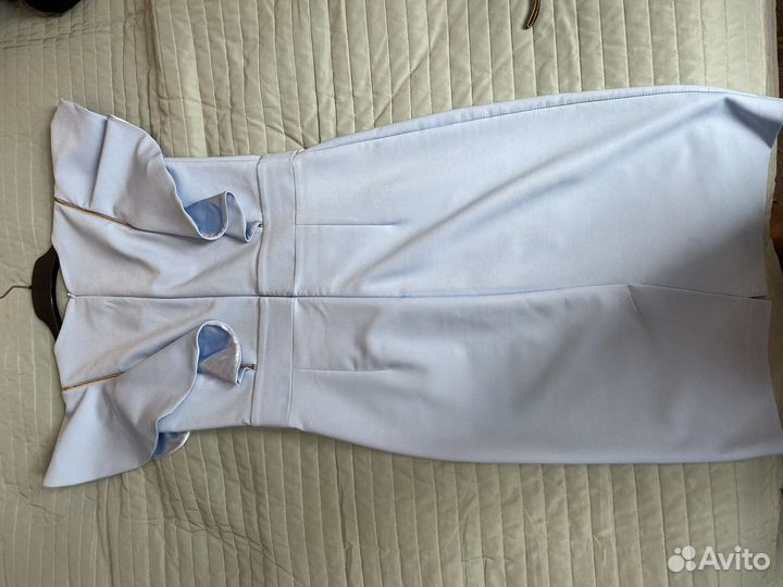 Платье голубго цвета нарядное летнее