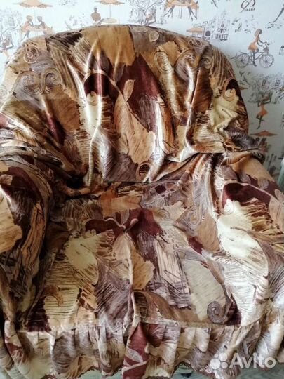 Плед на кресло и диван, состояние отличное