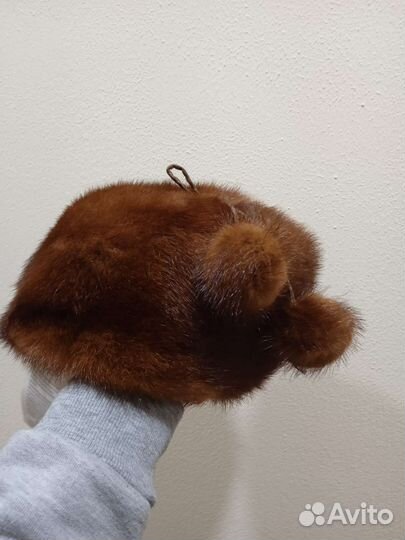 Шапка норковая женская, берет норковый