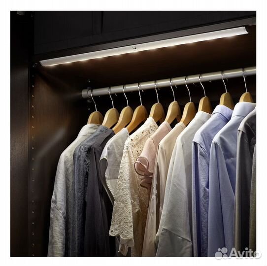 Подсветка светодиодная в шкаф Пакс Икеа Норрфли