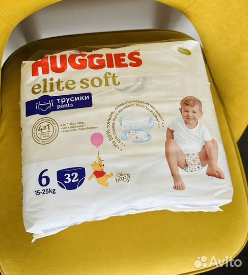 Huggies elite soft 6 трусики