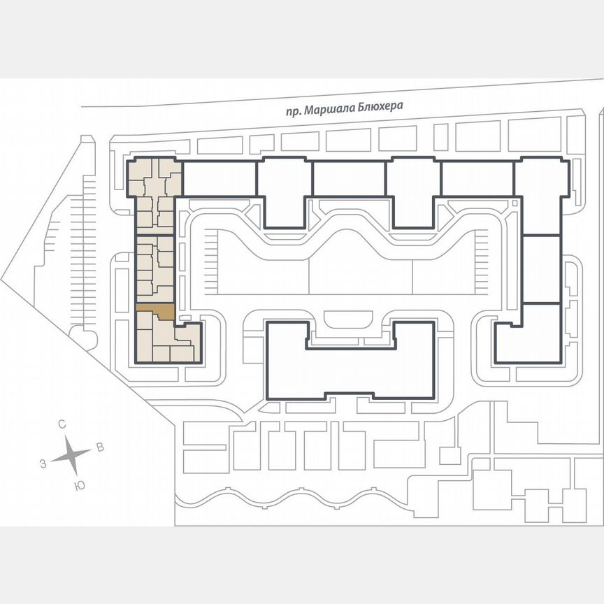 2-к. квартира, 69 м², 4/15 эт.