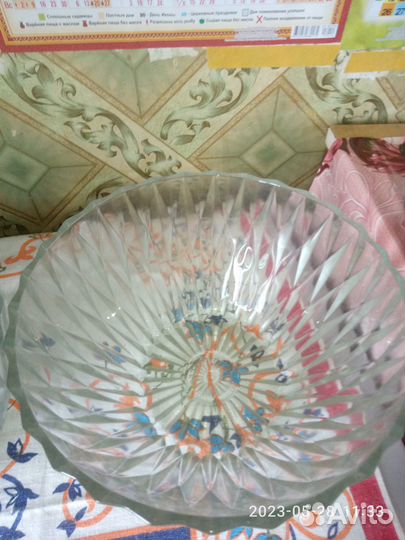 Салатник стекло СССР в хорошем состоянии