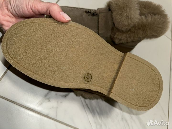 Лоферы женские с натуральным мехом
