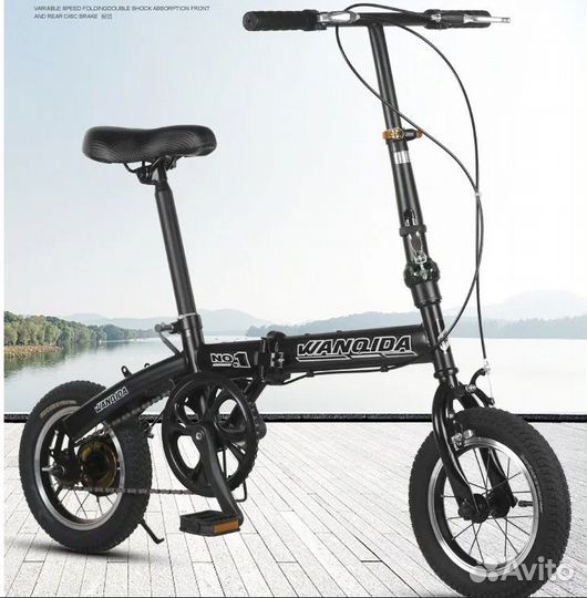 Складной велосипед для взрослых и детей, 12 дюймов