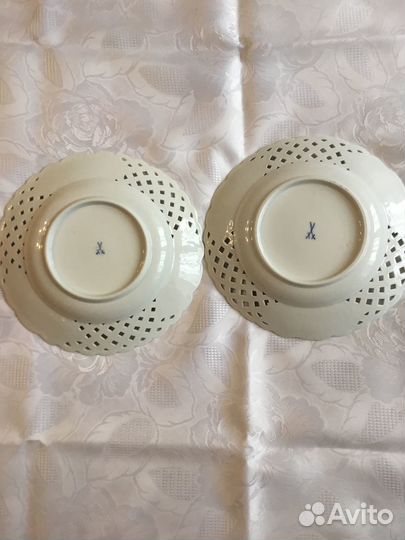 Тарелки прорезные Мейсен