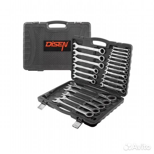 Набор ключей комбинированных трещоточных 22пр